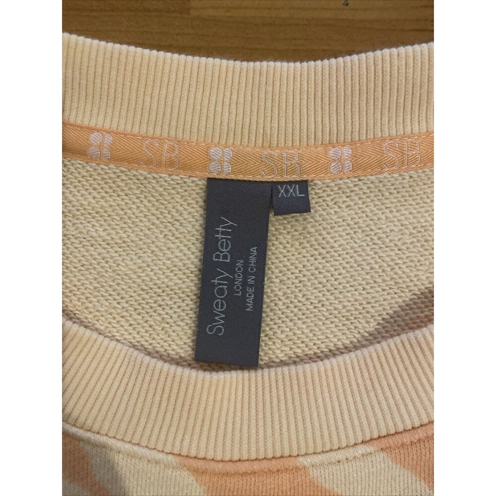 Sweaty Betty Orange Animal Print Crewneck Pullover Sweatshirt -Size‎ XXL - Picture 14 of 15